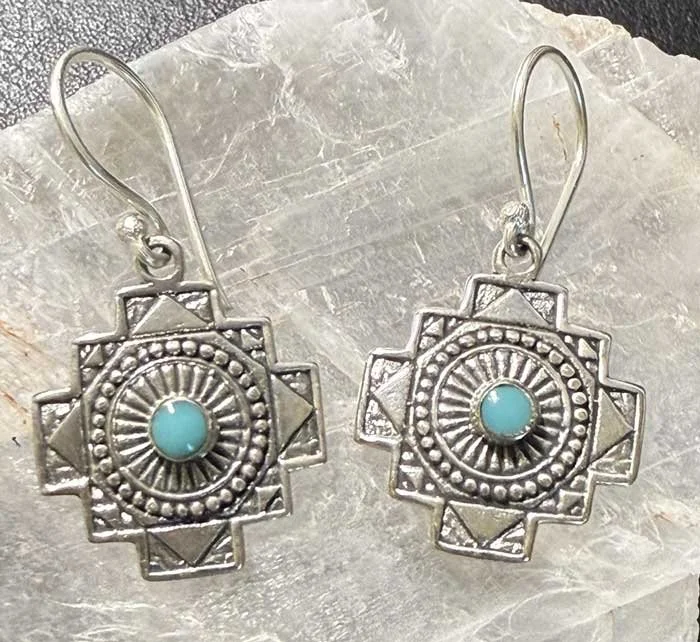 sterling silver and turquoise earrings