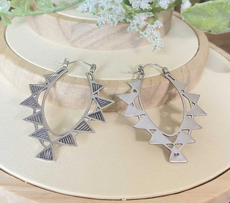 Radiant sterling silver earrings, High-quality sterling silver jewelry, Stylish sterling silver hoops, Dazzling sterling silver earrings,