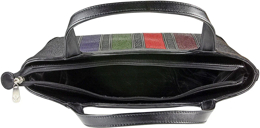 Authentic Womens Stingray Leather handbag, Shagreen handbag,