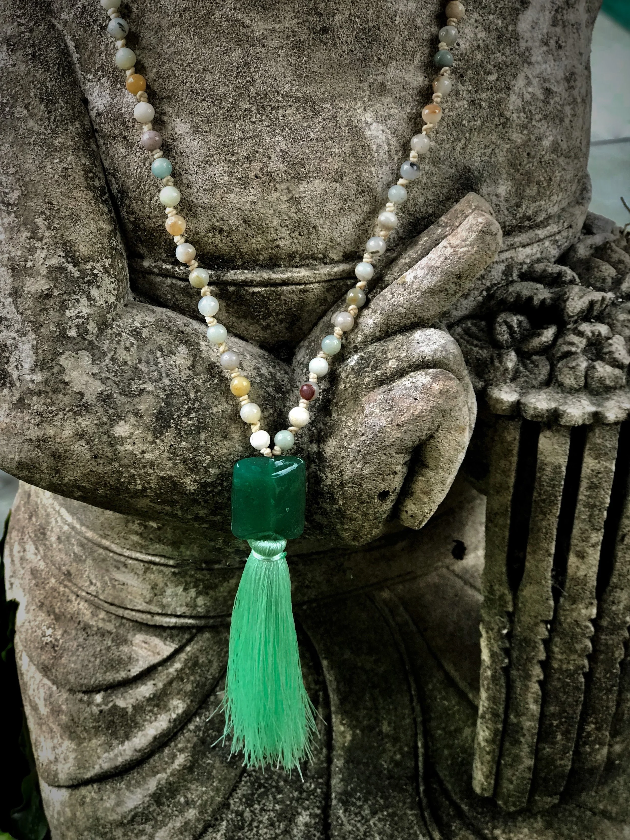 AMAZONITE, AVENTURINE MALA 