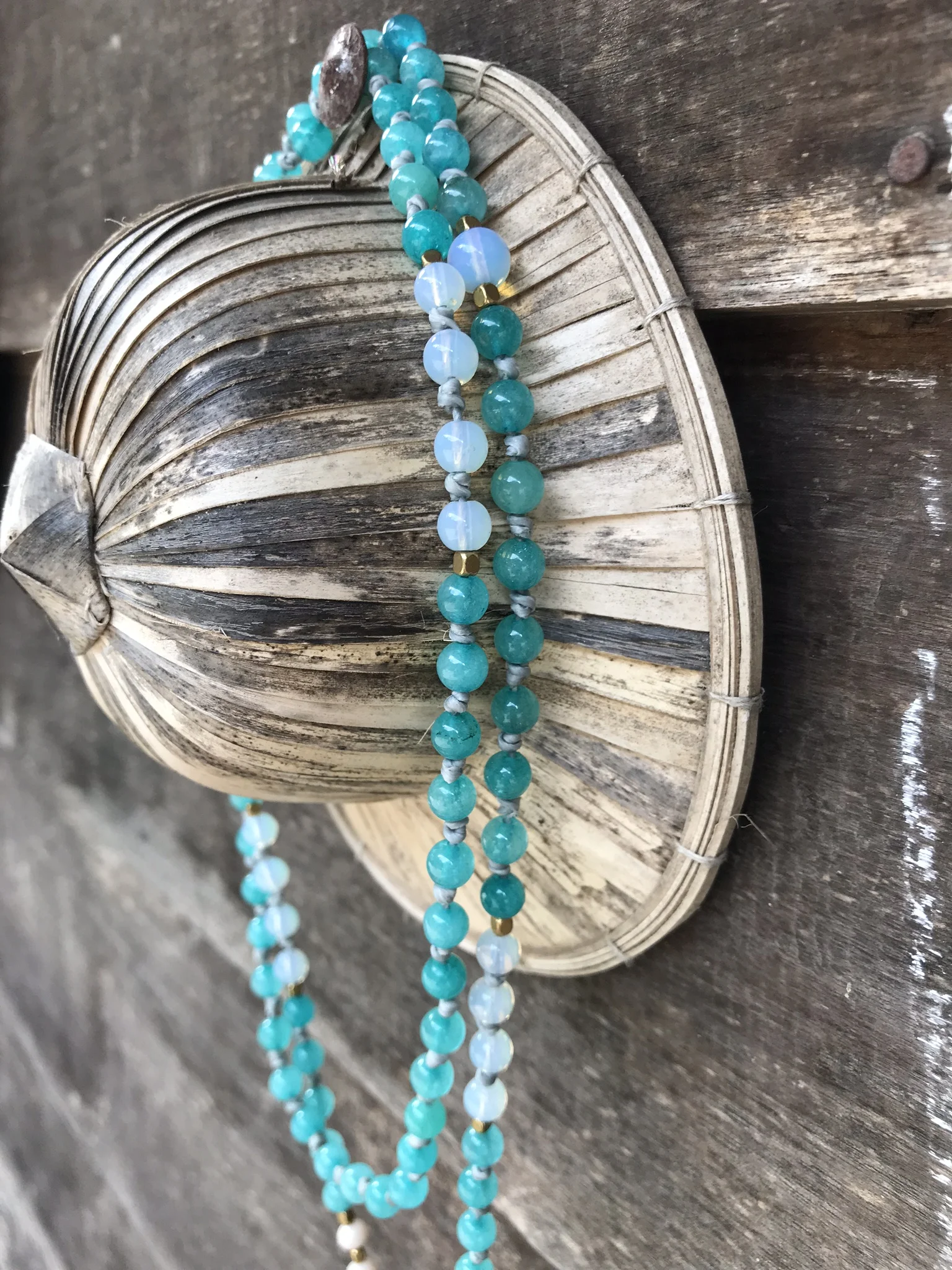 AMAZONITE, MOONSTONE, AVENTURINE MALA
