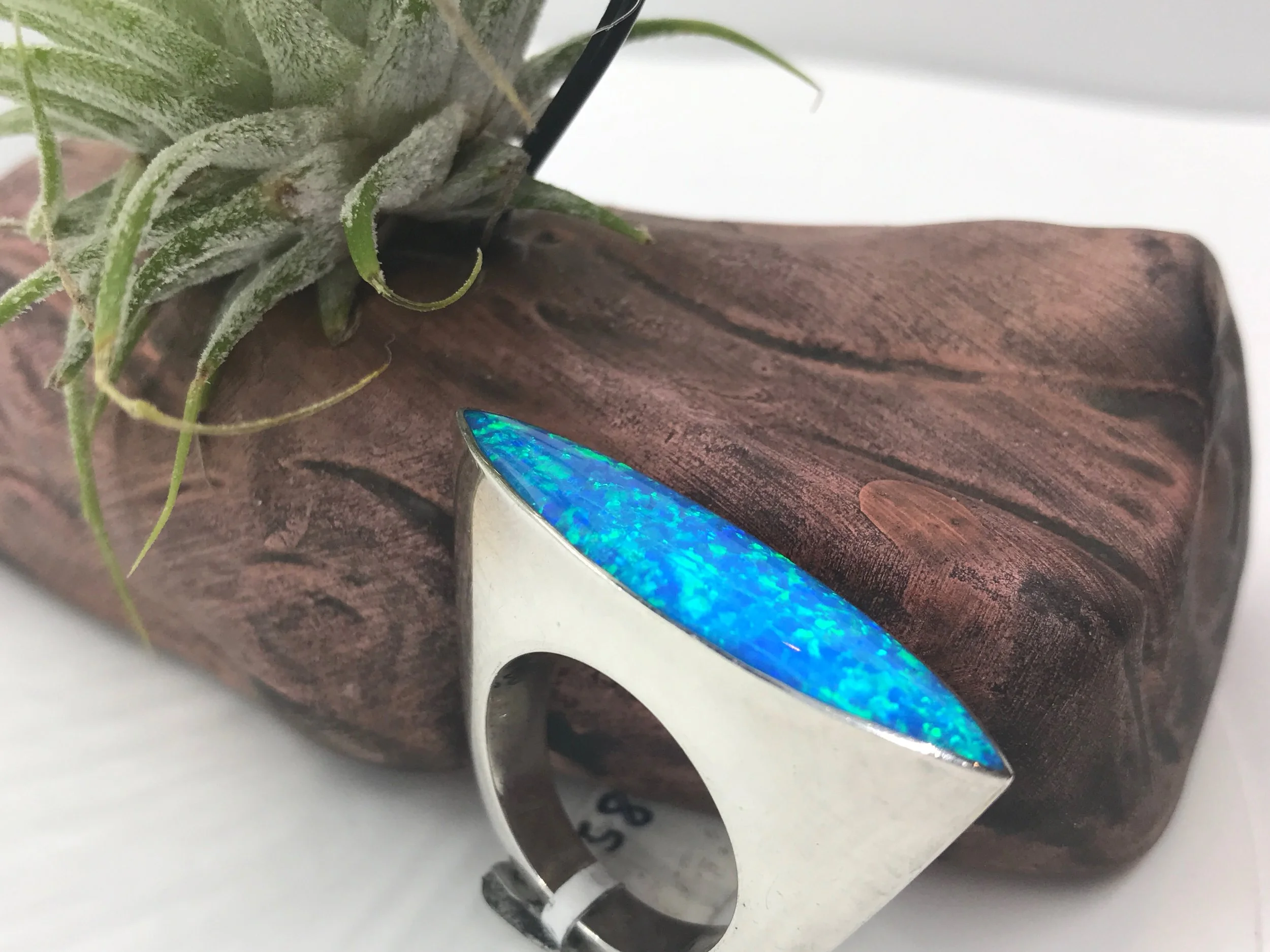 Gibson Opal ring, sterling silver