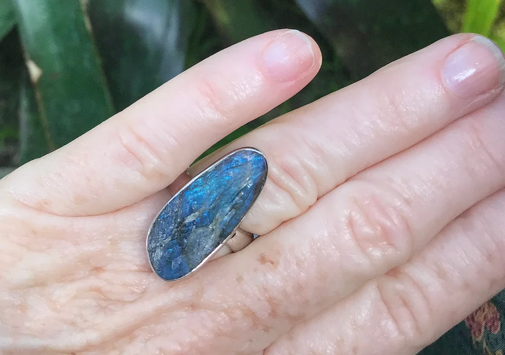 labradorite sterling silver ring