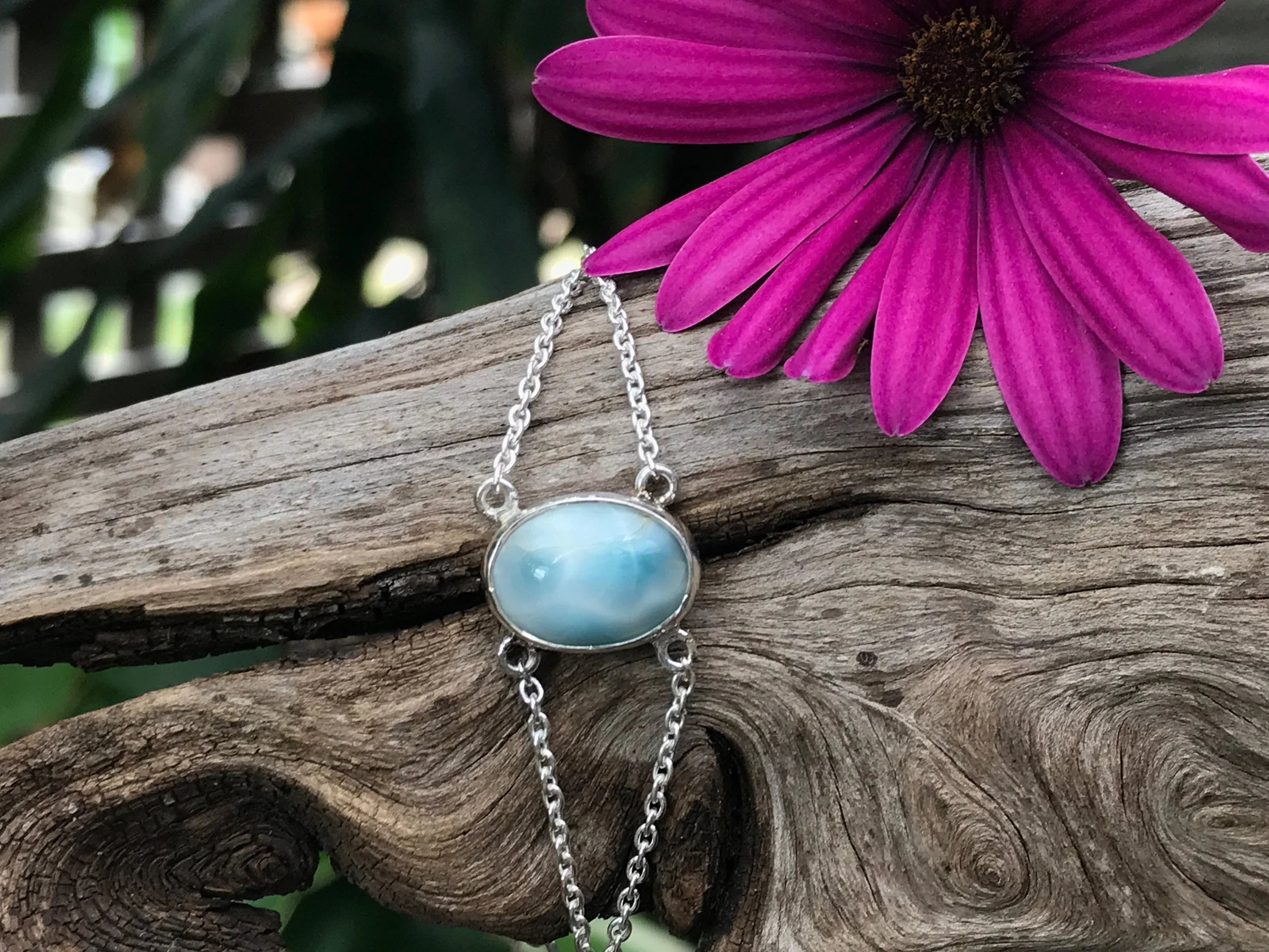 Transcendental Sky - Larimar bracelet
