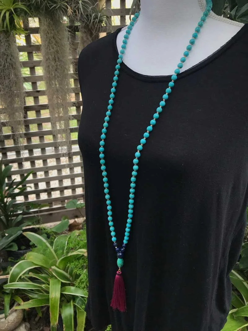 turquoise, lapis 108 mala