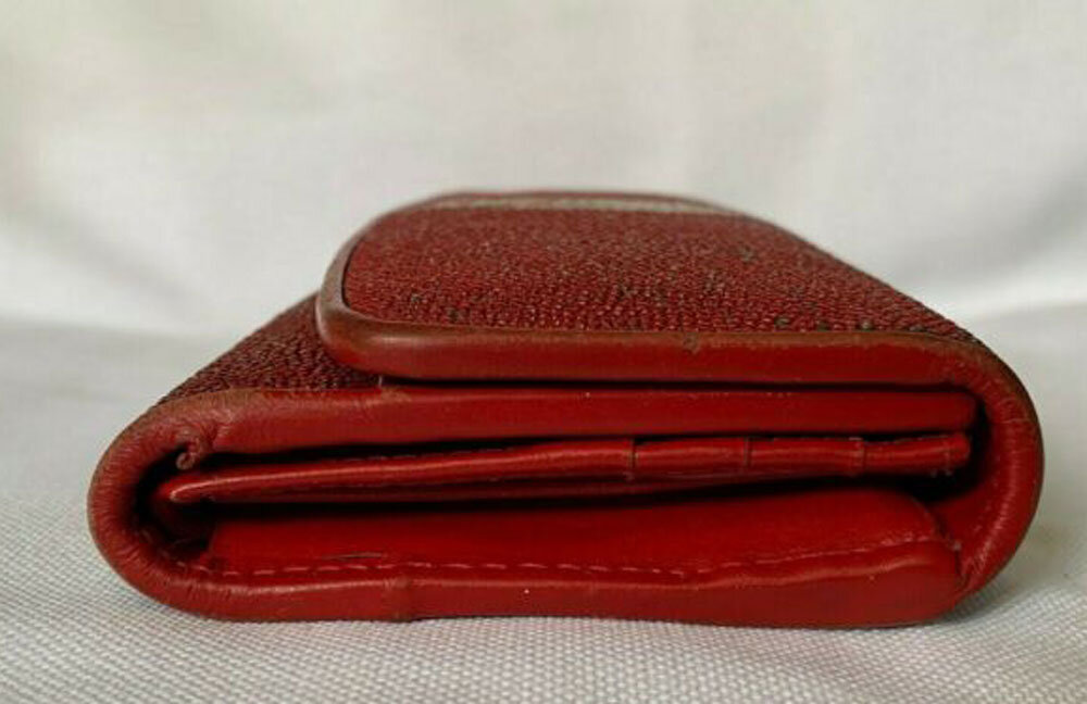 Caran d'Ache Leman Scarlet Red Leather Women's Zip Around Wallet