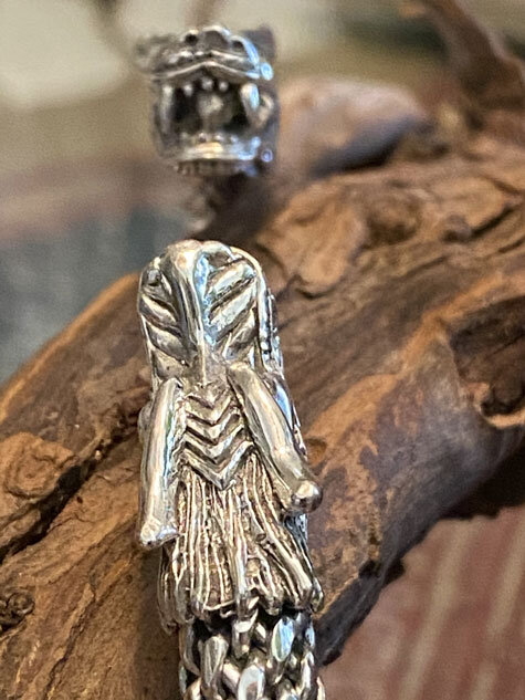 Sterling Silver Dragon Cuff bracelet from Bali