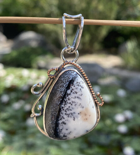 DENDRITIC OPAL PENDANT STERLING SILVER