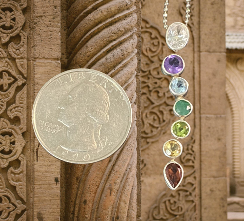 7 chakra pendant sterling silver bali indonesia