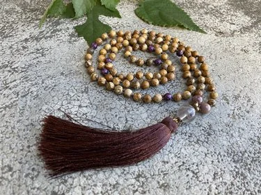 5 COLOR JADE, SUGILITE, FLOURITE 108 BEAD MALA