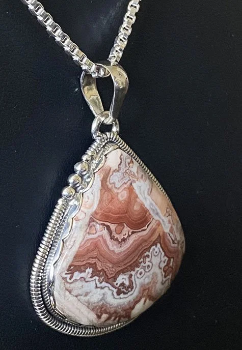 Unique Agate Pendant  Spiritual Jewelry  Positive Energy Jewelry  Laughter Stone Jewelry