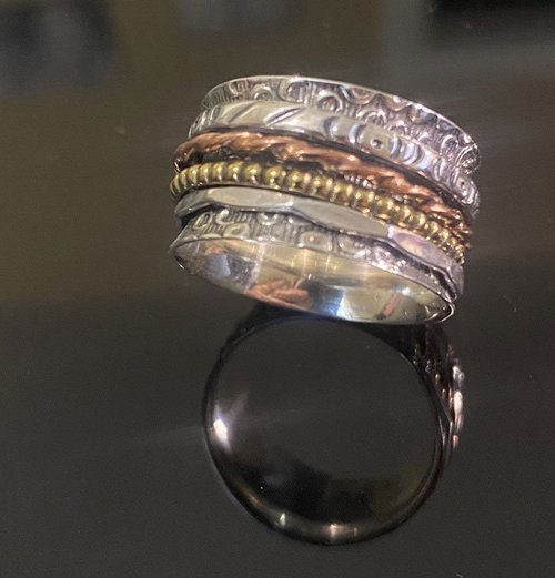Sterling silver spinner rings
