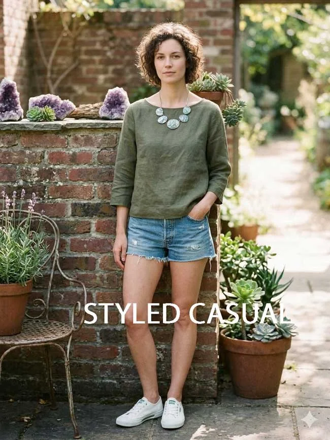 Handcrafted sterling silver abalone shell necklace with luminous ocean colors. Artisan statement jewelry inspired by the sea and handmade in Bali shown on Woman