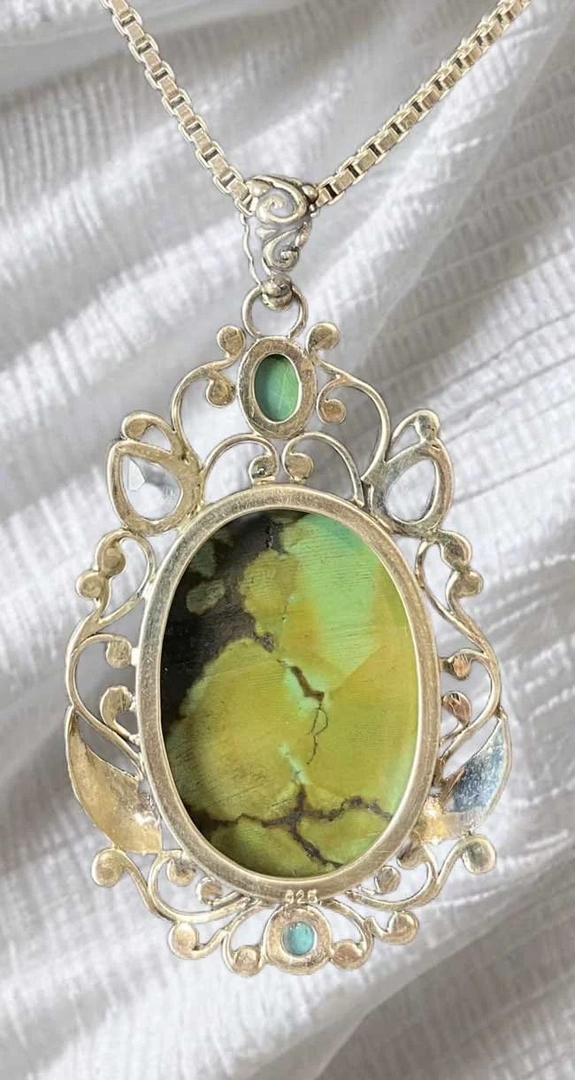 Earthy Elegance Pendant, Handcrafted Jewelry, Bohemian Style Necklace, Artisan Pendant, Statement Jewelry, Unique Turquoise pendant