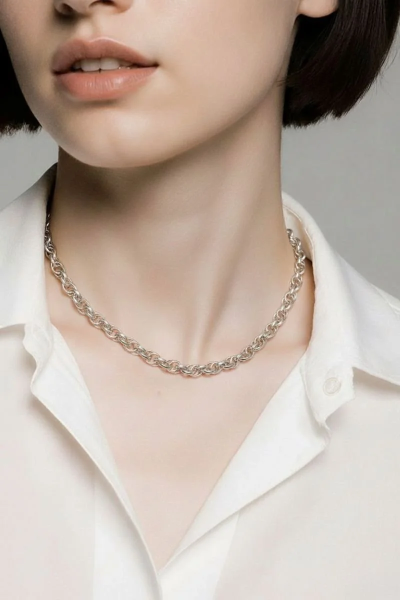 sterling silver chain, multi-link chain, bali chain