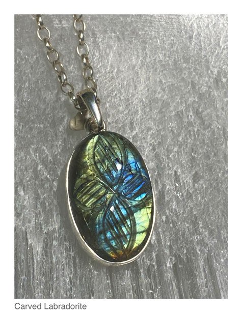 handmade labradorite pendant, sterling silver pendant, carved labradorite jewelry, boho gemstone necklace, artisan sterling silver jewelry, handcrafted jewelry India,