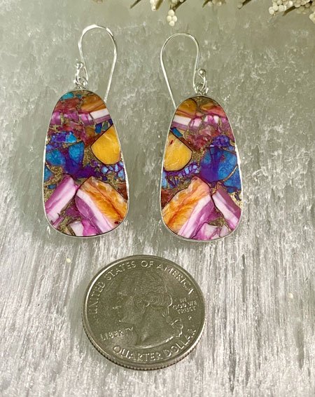 Healing Stones, Bohemian Accessories, Artisan Earrings, Colorful Earrings, Natural Stone Jewelry, Chakra Healing Jewelry, Turquoise Jewelry, Unique Handmade Earrings.