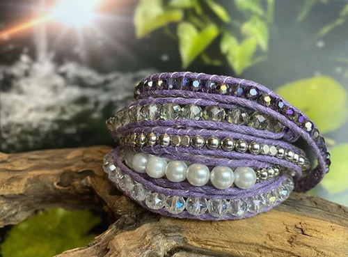 Natural stone wrap bracelets