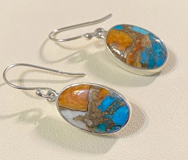 oyster turquoise jewelry, oyster turquoise necklace, oyster turquoise earrings, sterling silver jewelry, handmade jewelry,