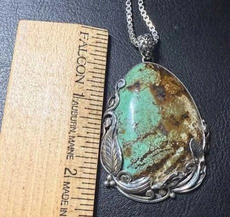 boho necklace, turquoise statement necklace, handcrafted silver jewelry, green turquoise stone,