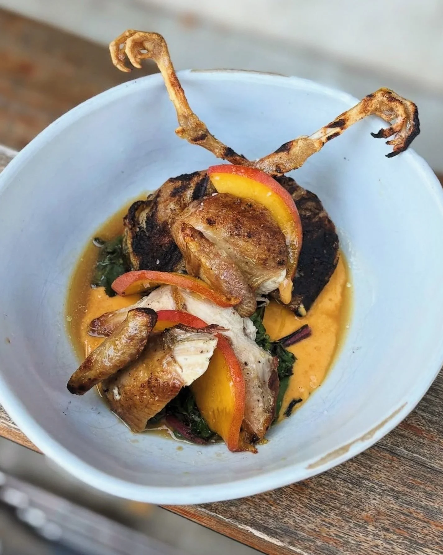 Grilled partridge for this week's tasting menu by chef Liam @liamkbyres ✨