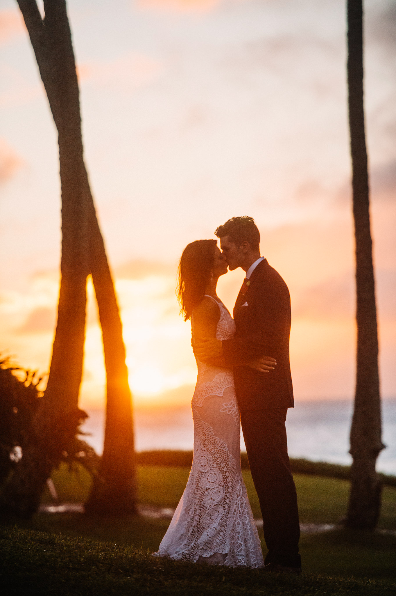 Merrimans Maui Wedding sunset