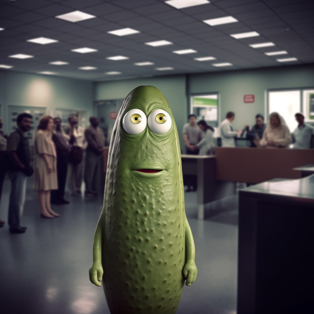 bRYEan_a_pickle_with_eyes_waiting_in_line_at_the_department_of__3f2bd041-137f-4a0e-8637-f75f1ec647e0.png