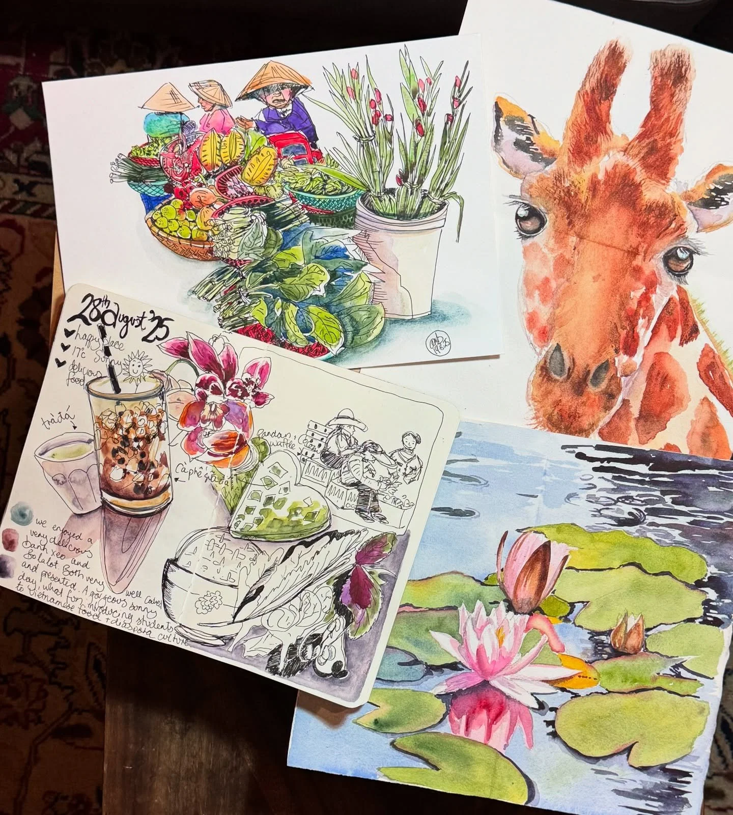 I&rsquo;ve been having fun painting pretty pictures. 
But you know that the reason I sketch is so I can connect with culture and community. A gentle hobby such as watercolour and travel journalling not only gets me out of the house, but also gets me 