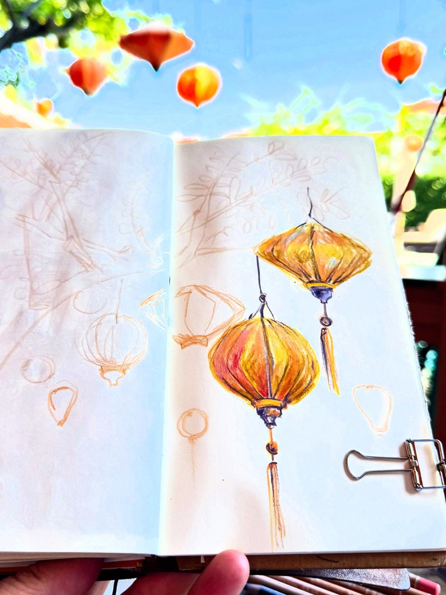 A little sketchy poo at breakfast. 
#hoian #artfoodculture #colouredpencils #artfoodculture #crappysketch