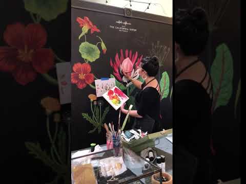 Botanical Mural California Sister, Sebastopol CA
