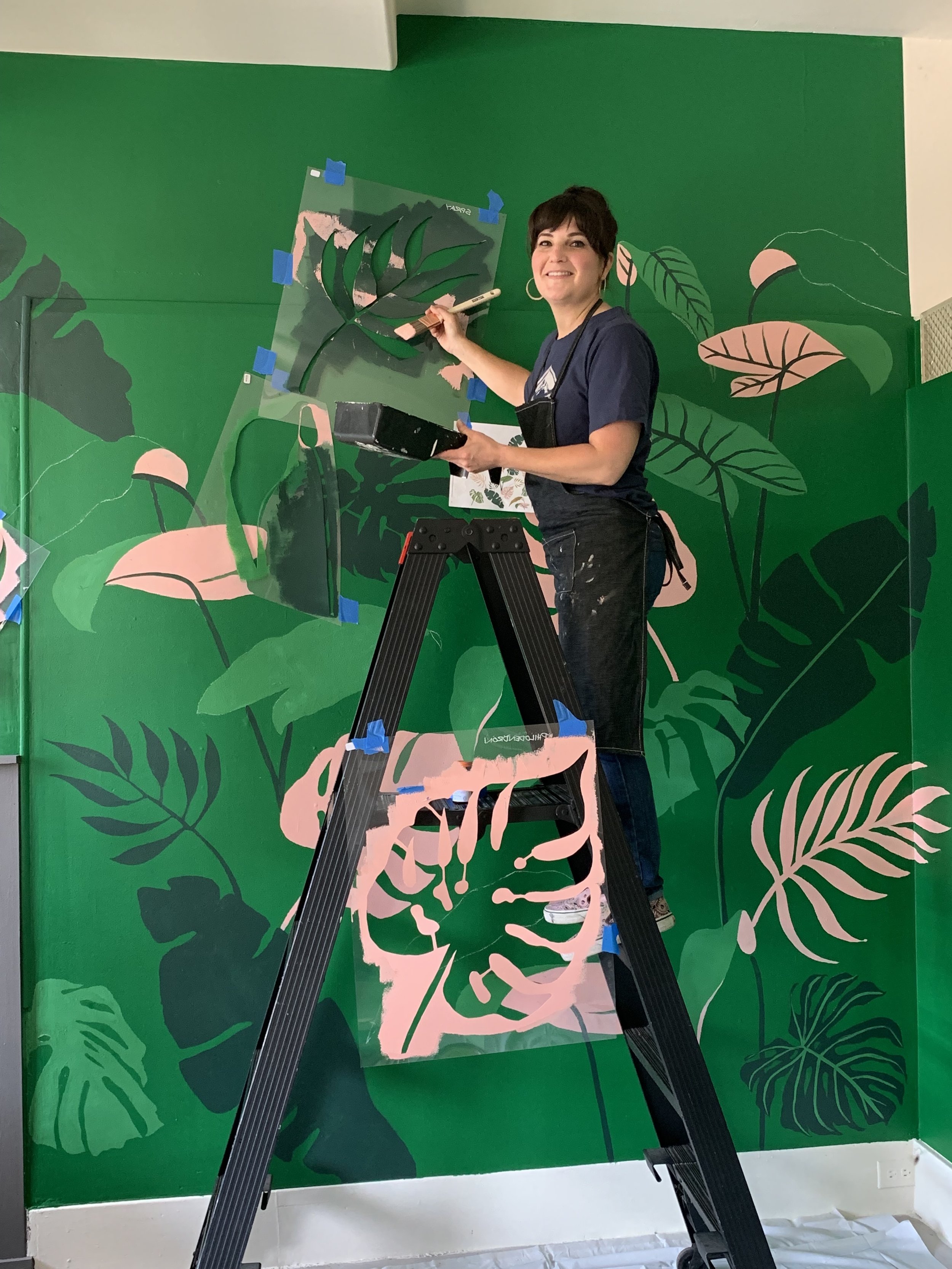 Papillon Floral Tropical Mural