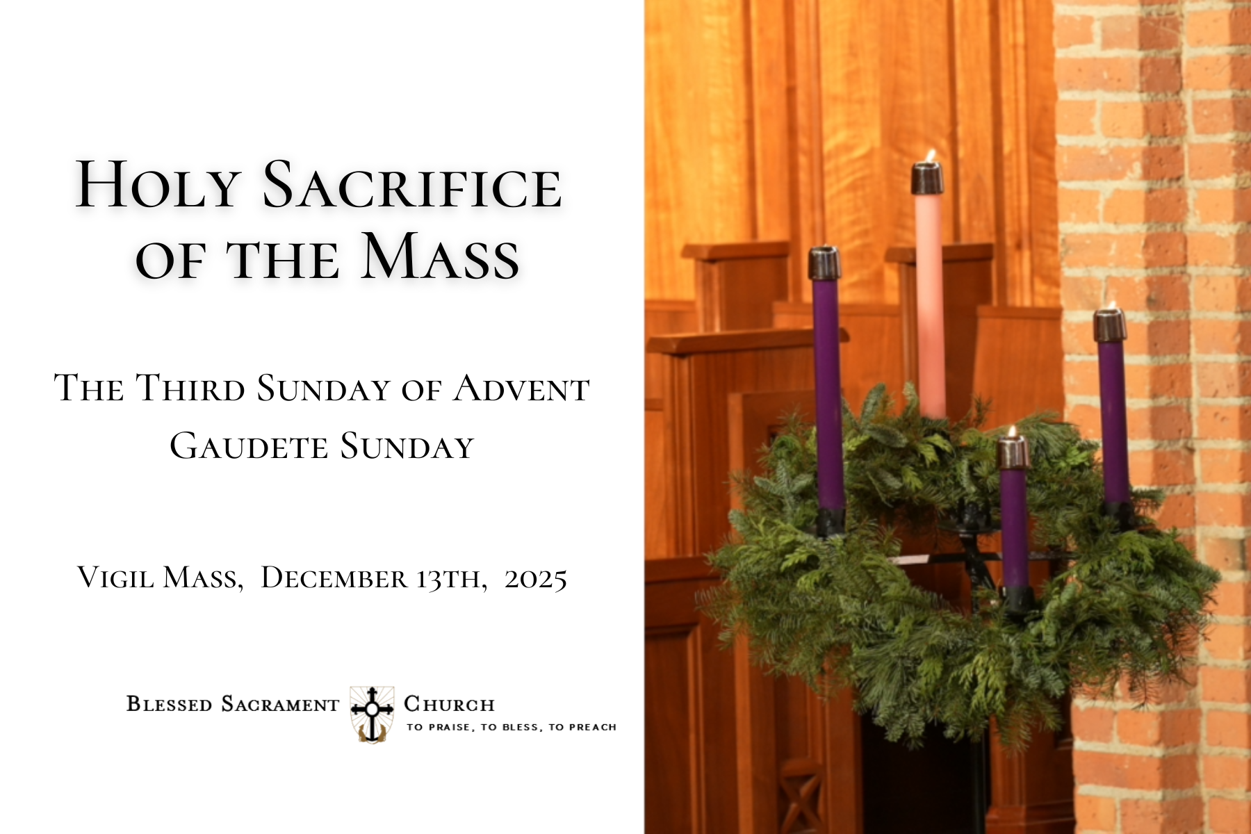 The Fourth Sunday of Advent, Vigil Mass