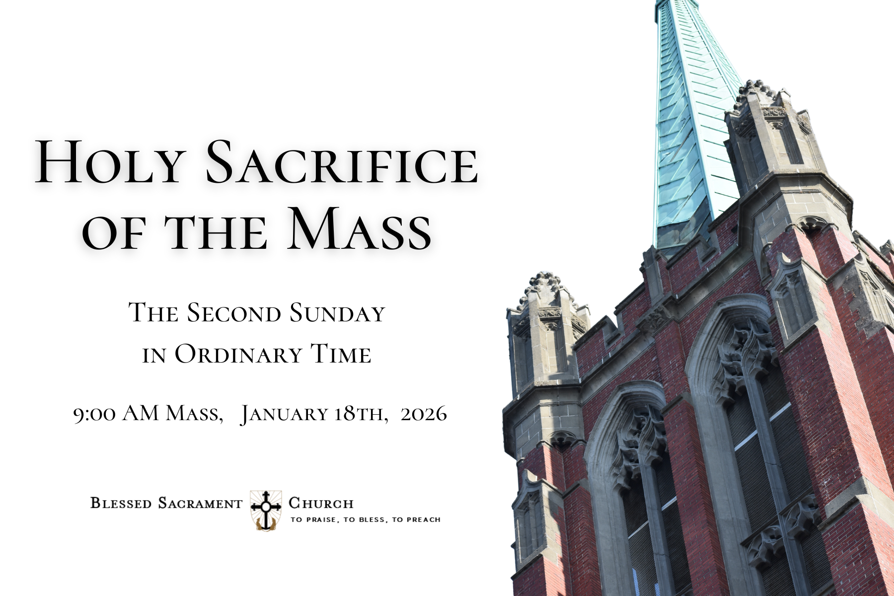 The Second Sunday In Ordinary Time, 9:00 AM Mass