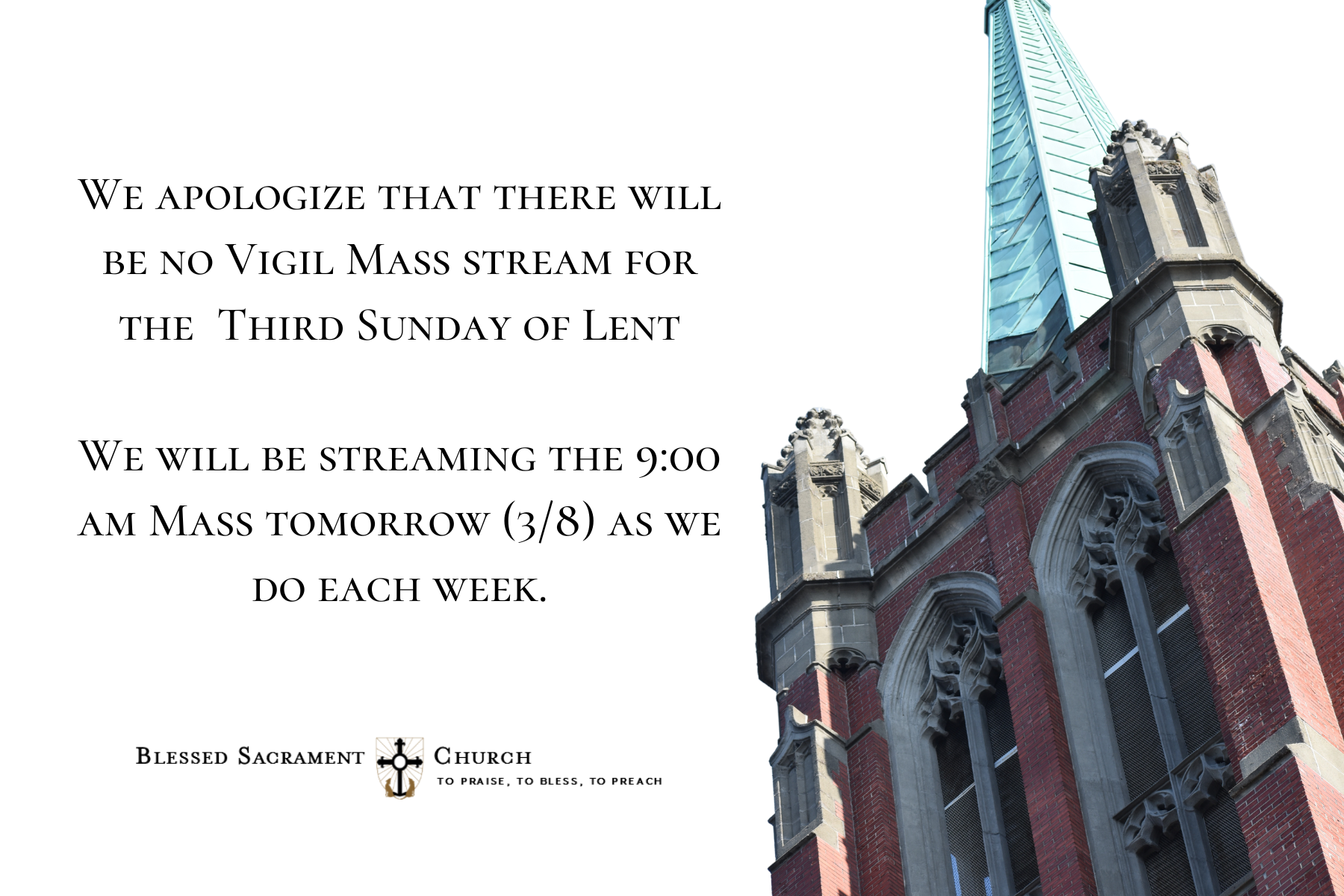 The Third Sunday of Lent, Vigil Mass