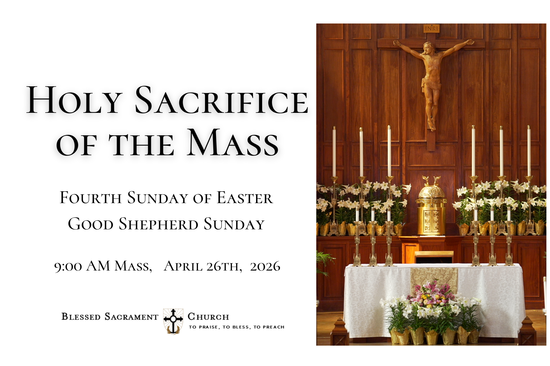 Fourth Sunday of Easter, 9:00 AM