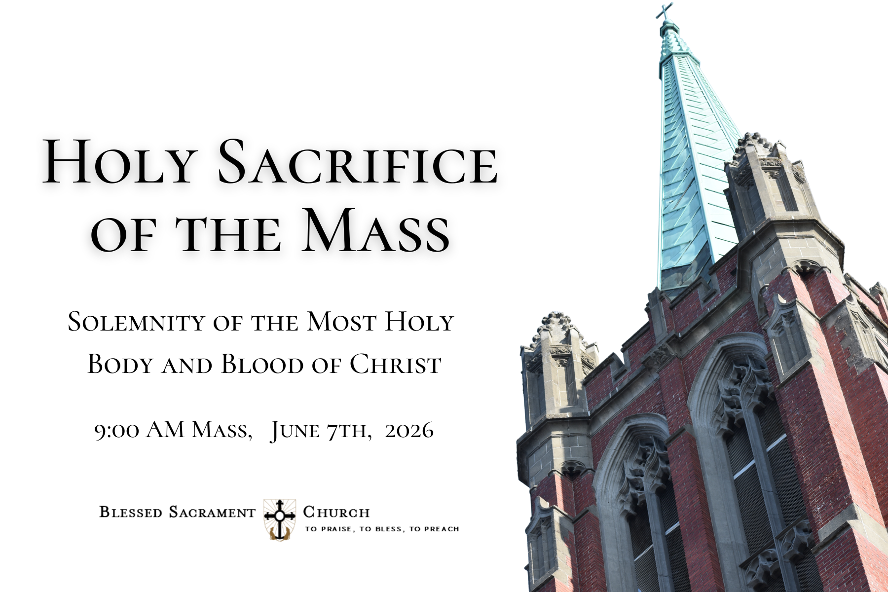 The Feast of Corpus Christi, 9:00 AM
