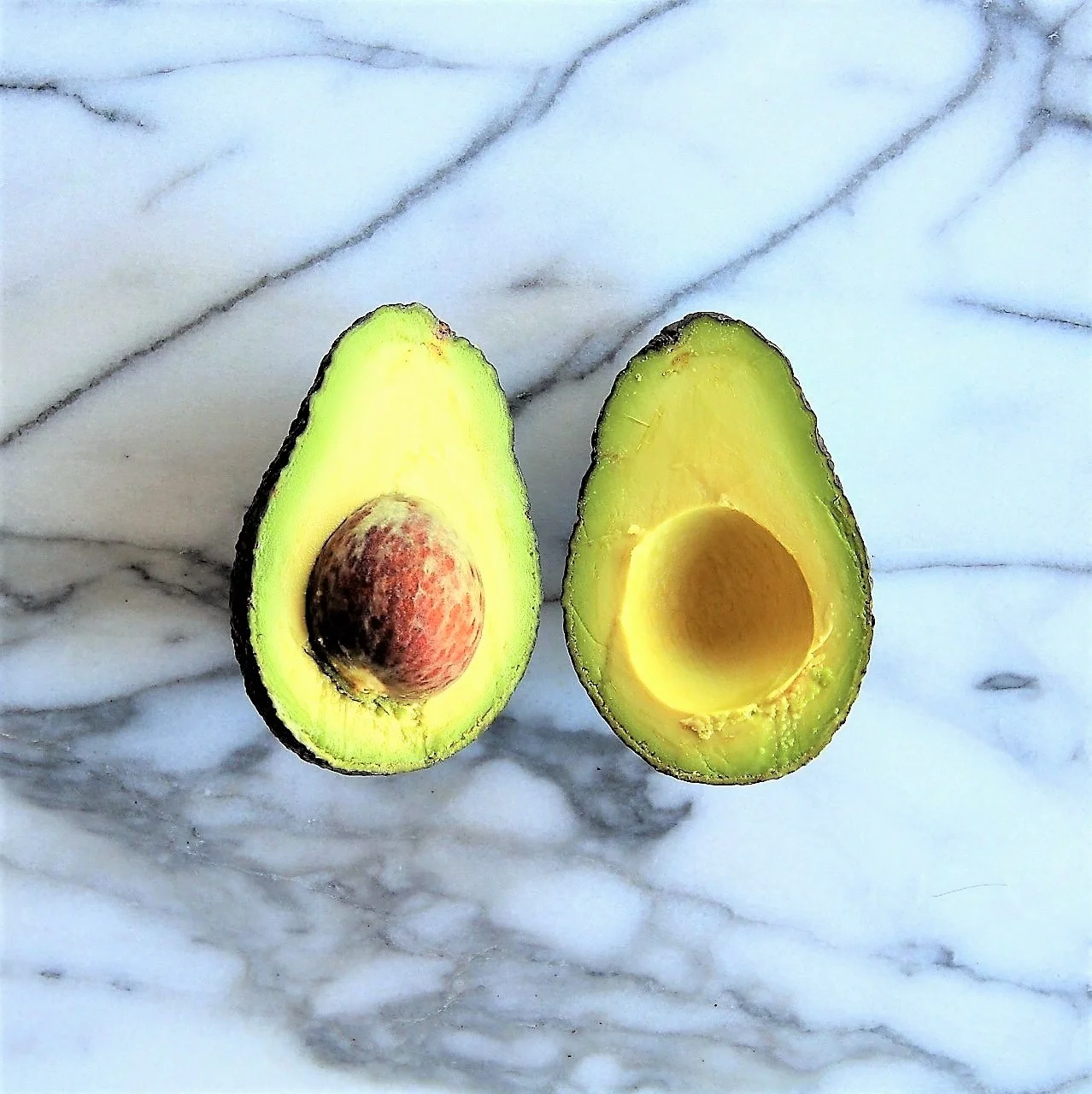 Slice the avocado in half lengthwise