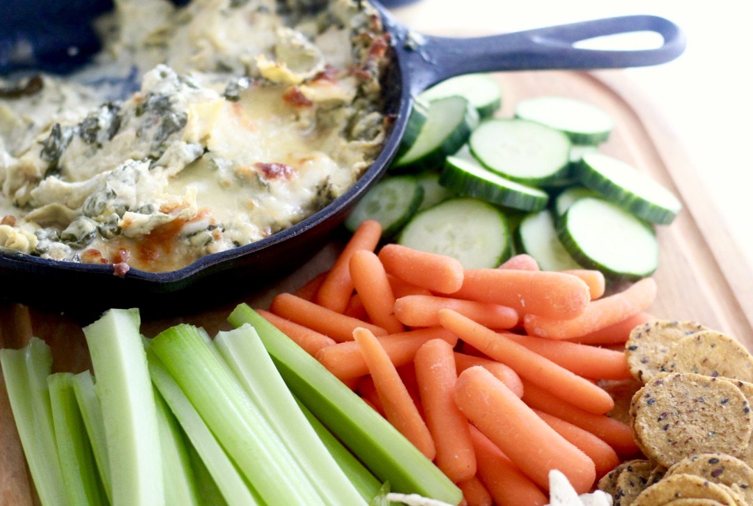 Creamy Dijon Spinach Artichoke Dip — Milk & Honey Nutrition