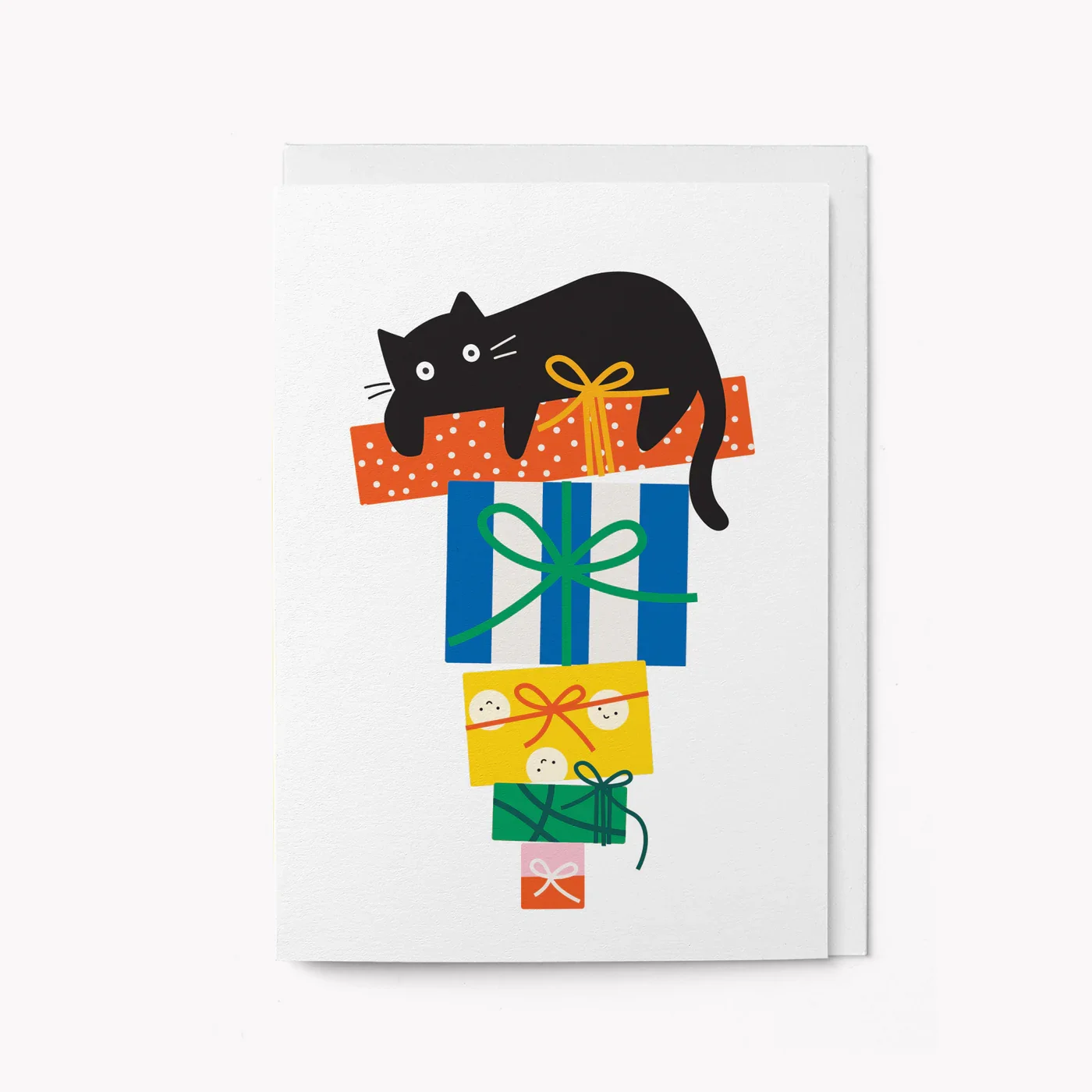 Gifts & cat - Birthday card