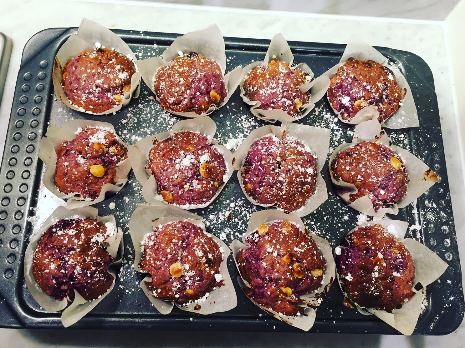 Raspberry and White Chocolate Muffins (Egg Free) 