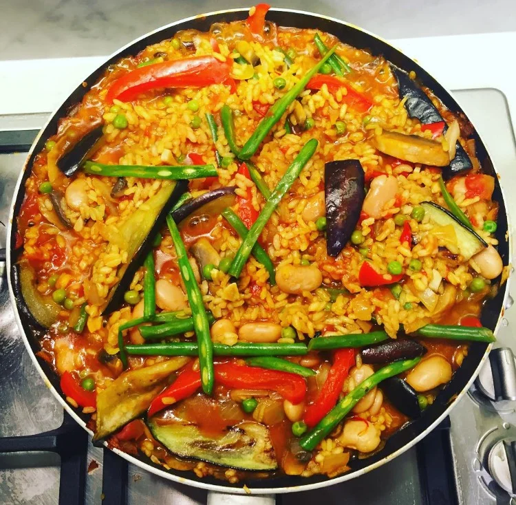 Vegetable, Tomato and Saffron Paella