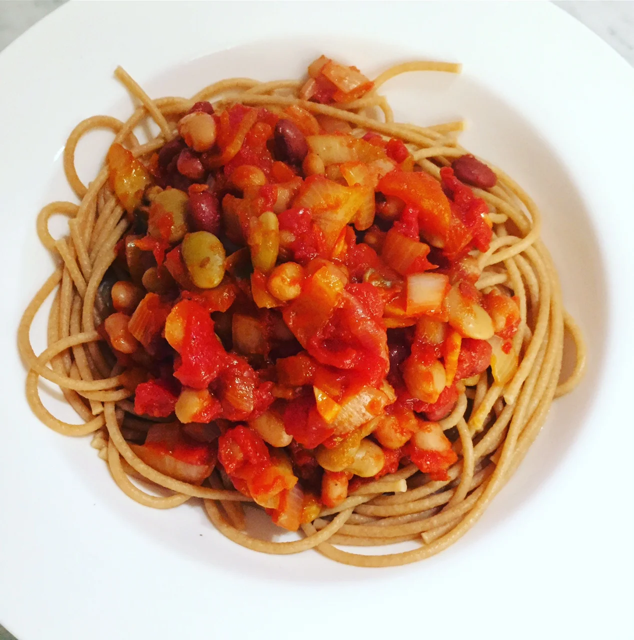 Tomato and 4 Bean Pasta 