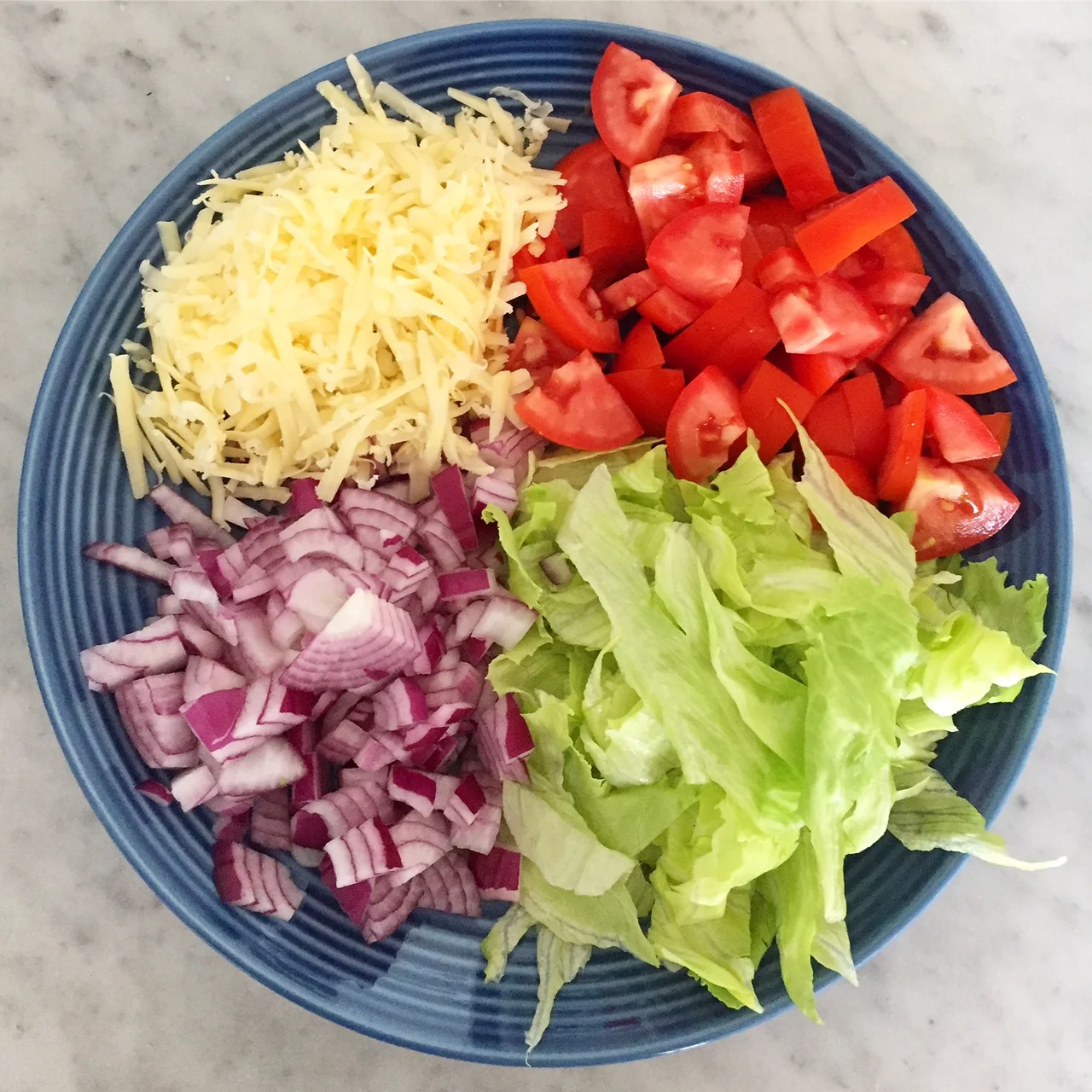 Salad example. You can also add carrot.