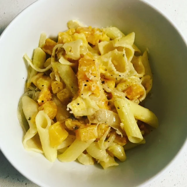Penne Pasta with Roasted Butternut Pumpkin