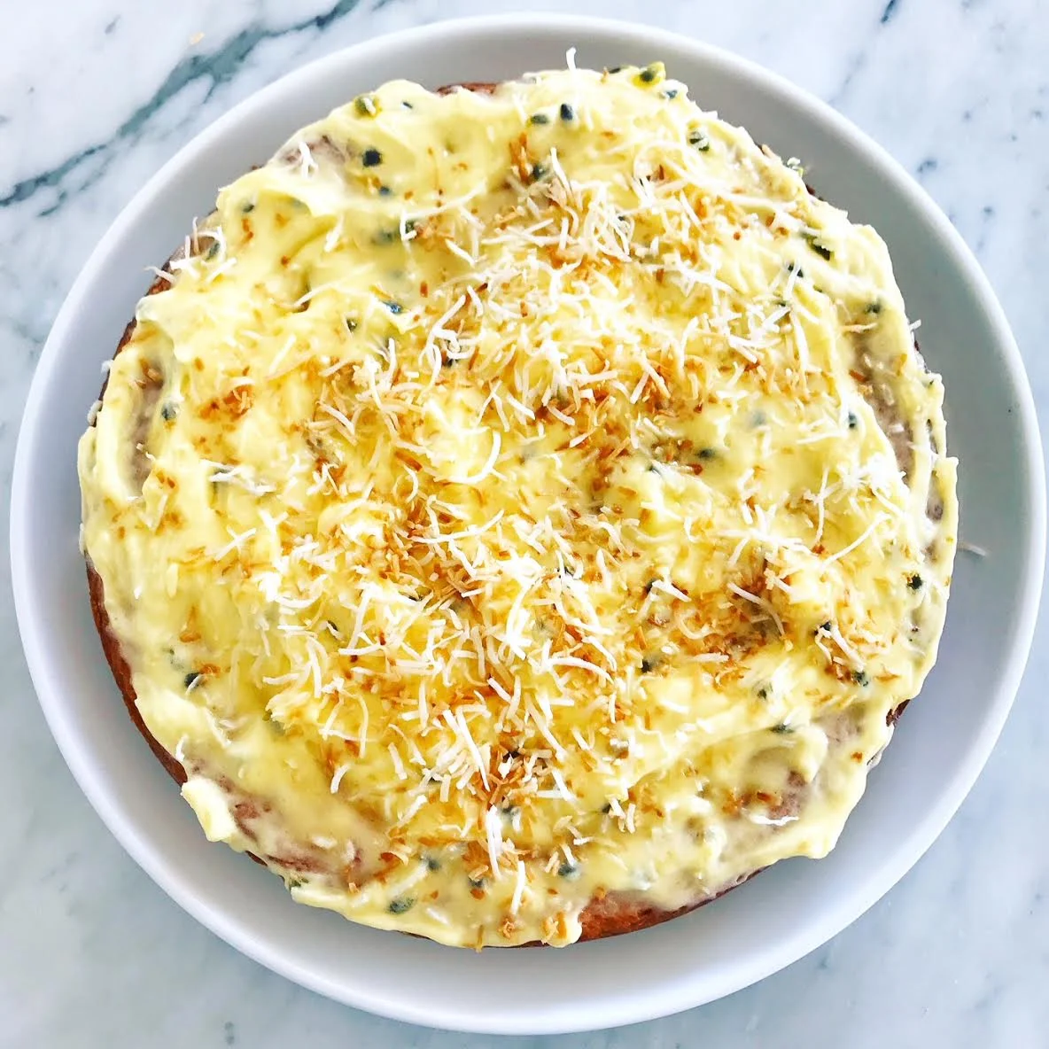 Passionfruit, Banana and Coconut Cake