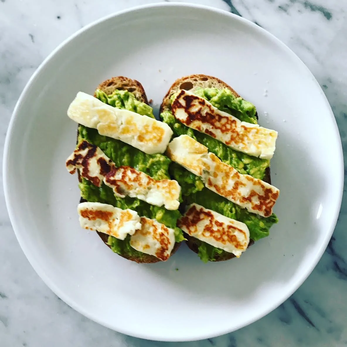 Avocado and Halloumi on Toast