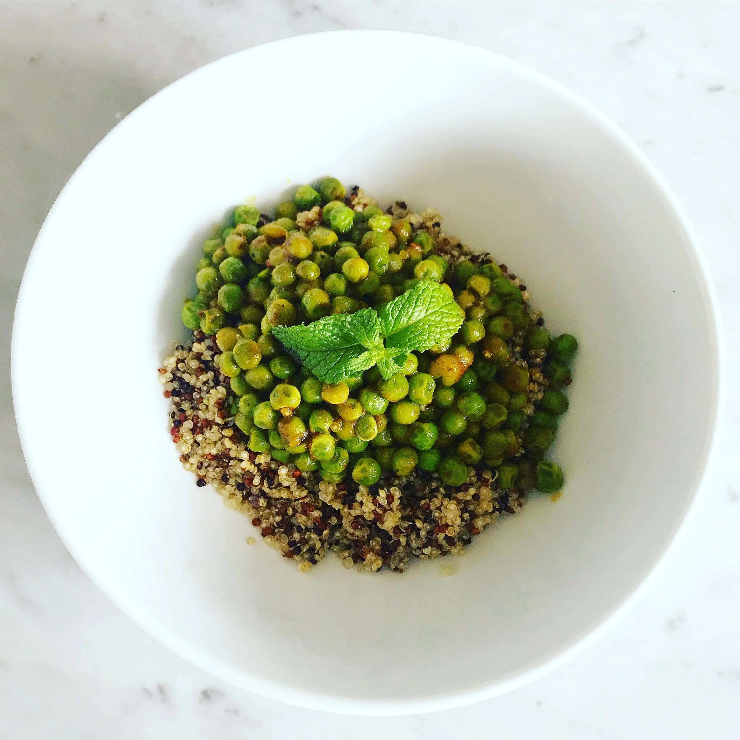 Spicy Peas and Quinoa