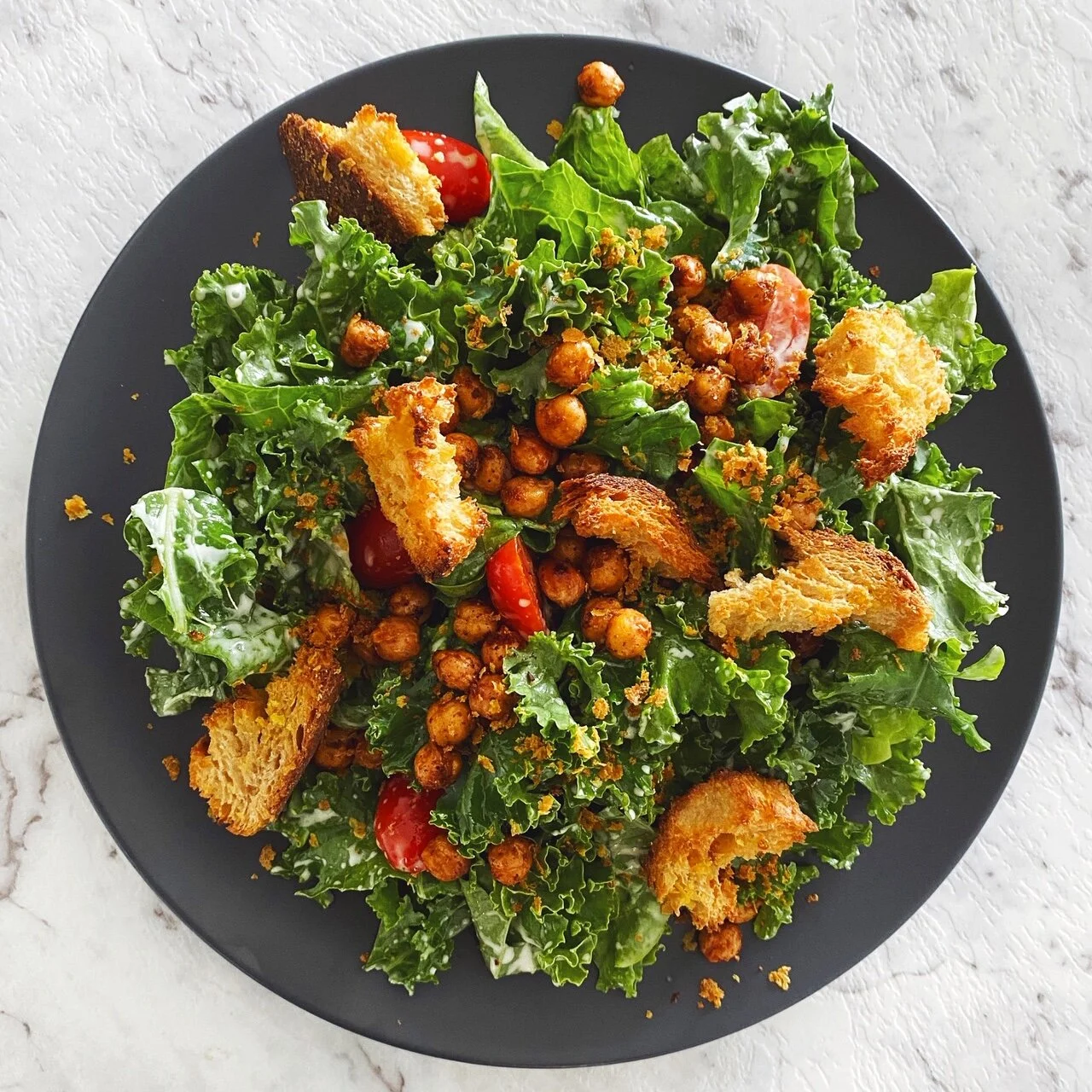 Kale Caesar Salad- Vegan