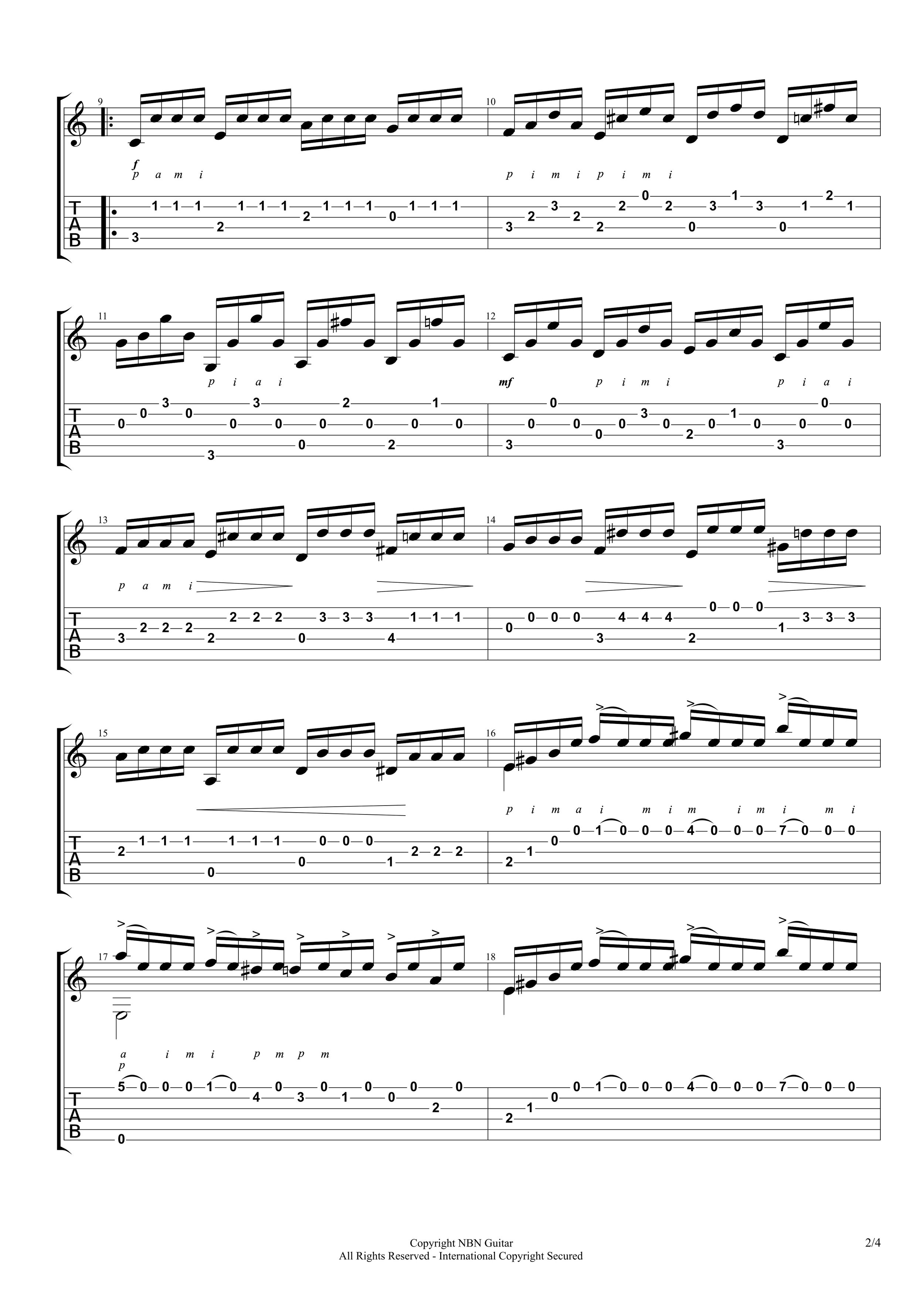 Etude No. 7, Op. 60 - Carcassi (Sheet Music & Tabs)-p4.jpg