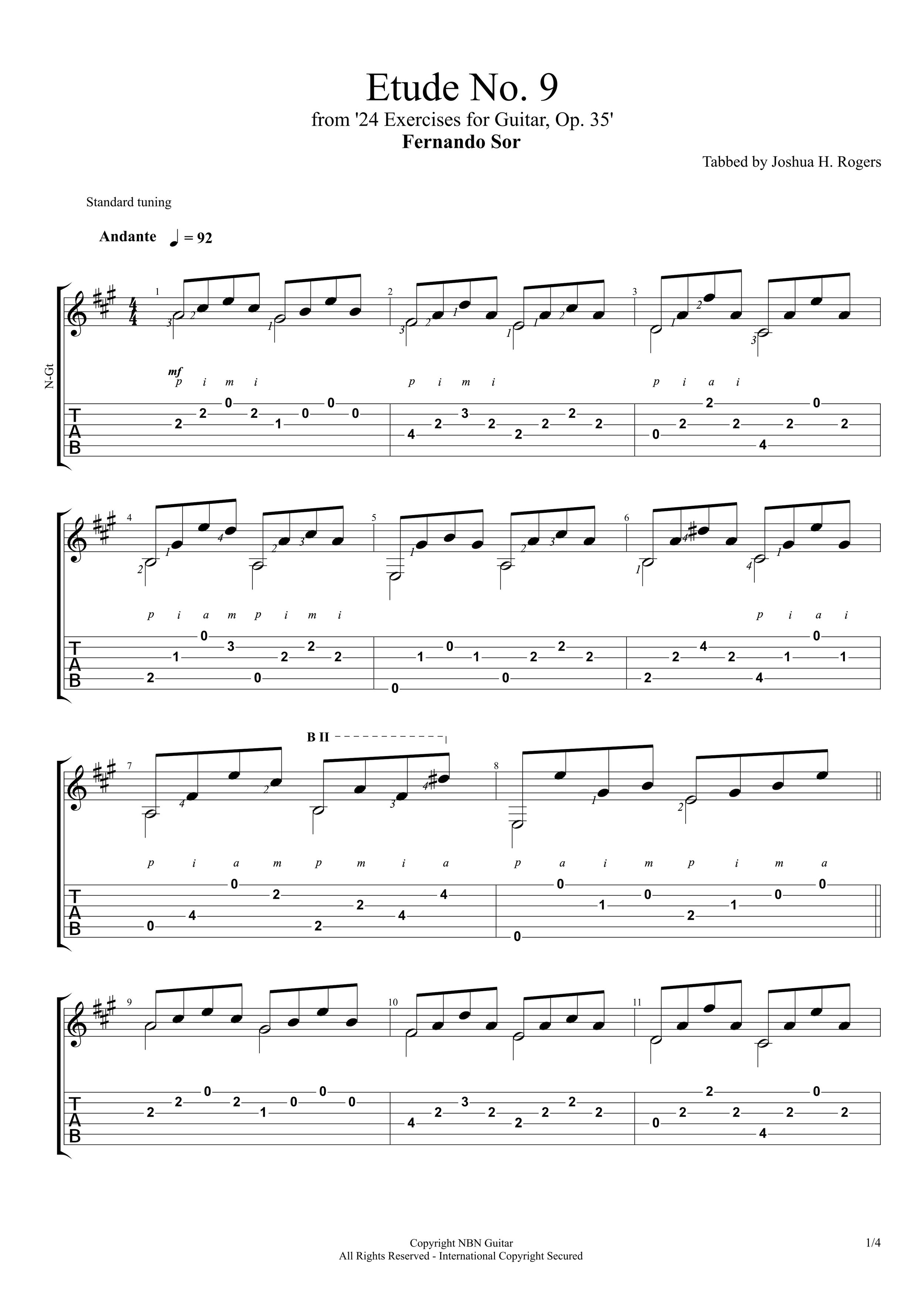 Etude No. 9, Op. 35  - Sor(Sheet Music & Tabs)-p3.jpg